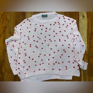 Wooden Ships Heart Sweater: Size M/L